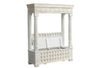 White Floral Wood Storage Bench, Flip Top, 1-Piece  Warm Home View