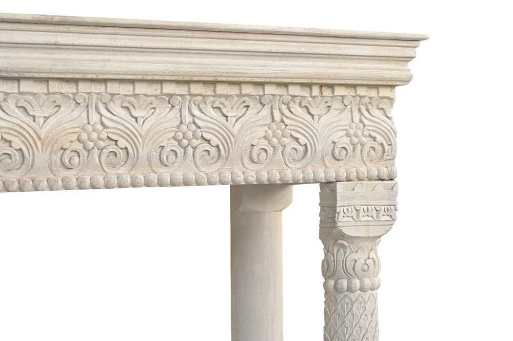 White Floral Wood Storage Bench, Flip Top, 1-Piece  Warm Home View