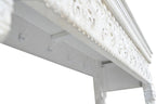 White Floral Wood Storage Bench, Flip Top, 1-Piece  Warm Home View