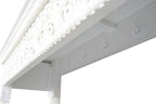 White Floral Wood Storage Bench, Flip Top, 1-Piece  Warm Home View