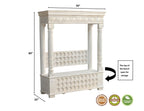 White Floral Wood Storage Bench, Flip Top, 1-Piece  Warm Home View