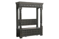 Black Floral Wood Storage Bench, Flip Top, 1-Piece  Warm Home View