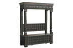 Black Floral Wood Storage Bench, Flip Top, 1-Piece  Warm Home View