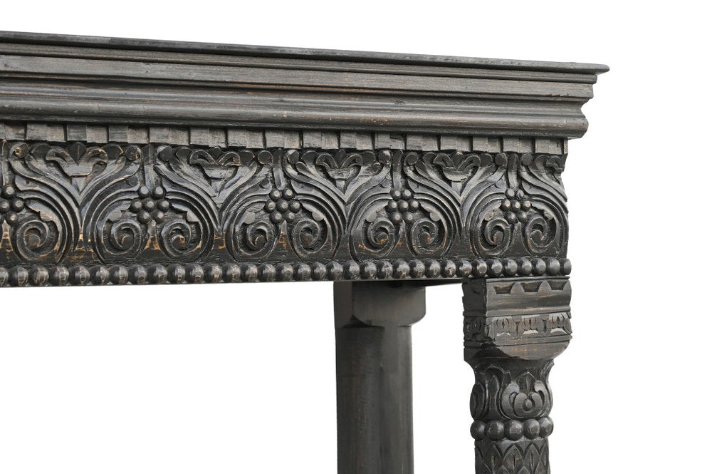 Black Floral Wood Storage Bench, Flip Top, 1-Piece  Warm Home View