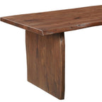 Seven Piece Brown Solid Wood Dining Set with Six Chairs  Warm Home View