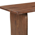 Seven Piece Brown Solid Wood Dining Set with Six Chairs  Warm Home View