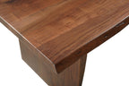 Seven Piece Brown Solid Wood Dining Set with Six Chairs  Warm Home View