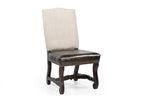 Nine Piece Brown Solid Wood Dining Set with Eight Chairs  Warm Home View