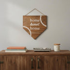 Set of Two Brown And White Home Sweet Home Wood Wall Decor  Warm Home View