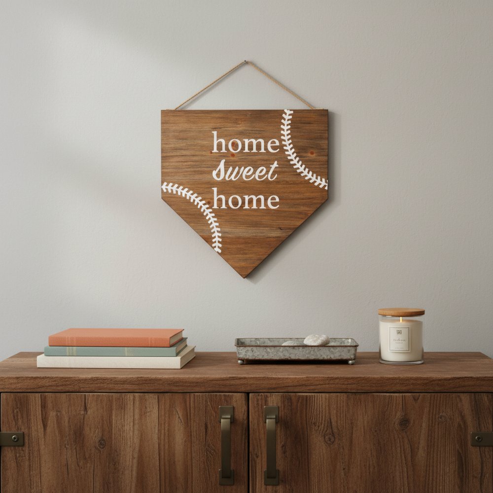 Set of Two Brown And White Home Sweet Home Wood Wall Decor  Warm Home View