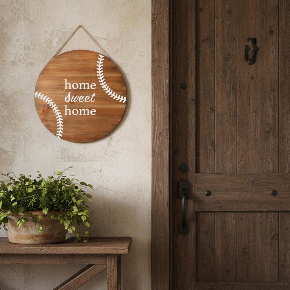 Set of Two Brown And White Home Sweet Home Wood Wall Decor  Warm Home View