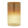 Set of Two Gold Glass Tabletop Pillar Candle Holders  Warm Home View
