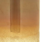 Set of Two Gold Glass Tabletop Pillar Candle Holders  Warm Home View