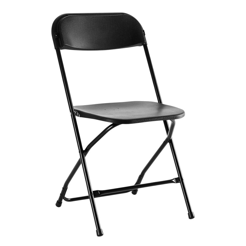 Set of Six Black Metal Outdoor Folding Stacking Dining Chairs  Warm Home View