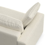 96" Cream Fabric Sofa With Brown Legs  Warm Home View