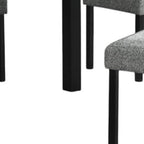 Five Piece White and Black Faux Marble Dining Set with Four Chairs  Warm Home View