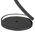 Modern Spiral Integrated LED Dimmable Table Lamp, Black  Warm Home View