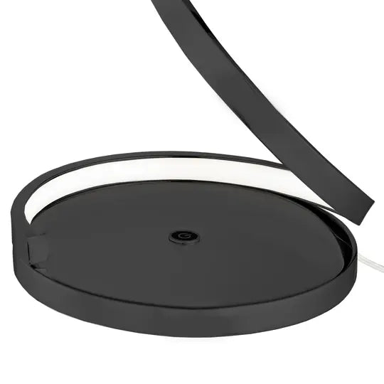 Modern Spiral Integrated LED Dimmable Table Lamp, Black  Warm Home View