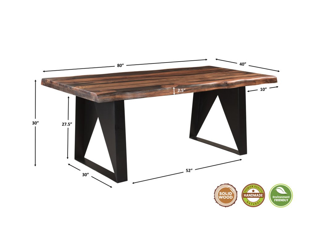 Brown and Black Solid Wood 7pc Dining Set with Chairs and Bench  Warm Home View