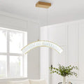 Sanford Brushed Gold Chandelier - 1 Light  Warm Home View