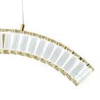 Sanford Brushed Gold Chandelier - 1 Light  Warm Home View