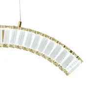 Sanford Brushed Gold Chandelier - 1 Light  Warm Home View