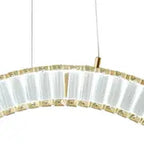 Sanford Brushed Gold Chandelier - 1 Light  Warm Home View