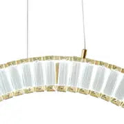 Sanford Brushed Gold Chandelier - 1 Light  Warm Home View
