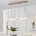 Sanford Brushed Gold Chandelier - 3 Lights  Warm Home View