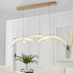 Sanford Brushed Gold Chandelier - 3 Lights  Warm Home View