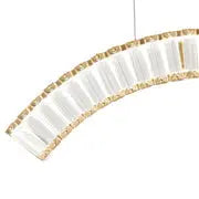 Sanford Brushed Gold Chandelier - 3 Lights  Warm Home View