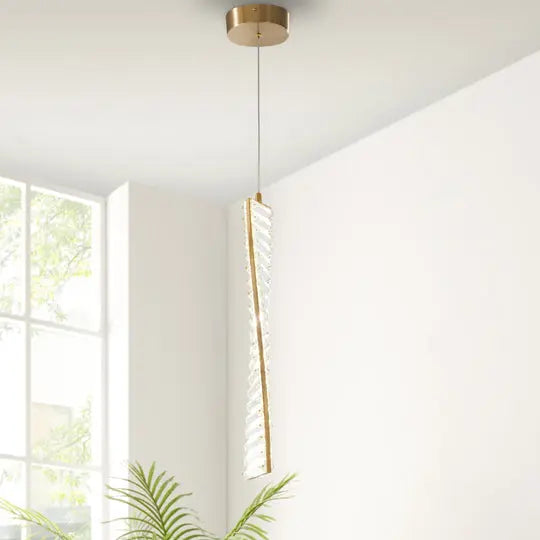 Efell Brushed Gold 10 Watt Pendant  Warm Home View