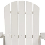 Set of Two White Heavy Duty Plastic Outdoor Adirondack Chairs  Warm Home View