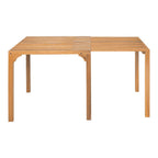 60" Natural Solid Wood Extendable Outdoor Dining Table  Warm Home View