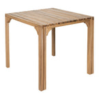 60" Natural Solid Wood Extendable Outdoor Dining Table  Warm Home View