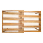 60" Natural Solid Wood Extendable Outdoor Dining Table  Warm Home View