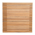 60" Natural Solid Wood Extendable Outdoor Dining Table  Warm Home View