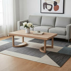 51" Brown Aluminum Outdoor Coffee Table  Warm Home View