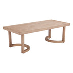 51" Brown Aluminum Outdoor Coffee Table  Warm Home View