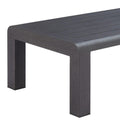 48" Black Aluminum Outdoor Coffee Table  Warm Home View