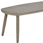 43" Brown Aluminum Outdoor Coffee Table  Warm Home View