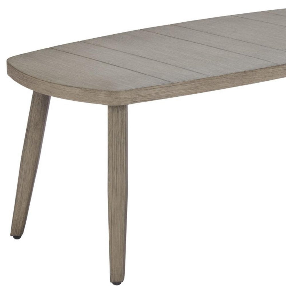 43" Brown Aluminum Outdoor Coffee Table  Warm Home View