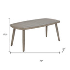 43" Brown Aluminum Outdoor Coffee Table  Warm Home View