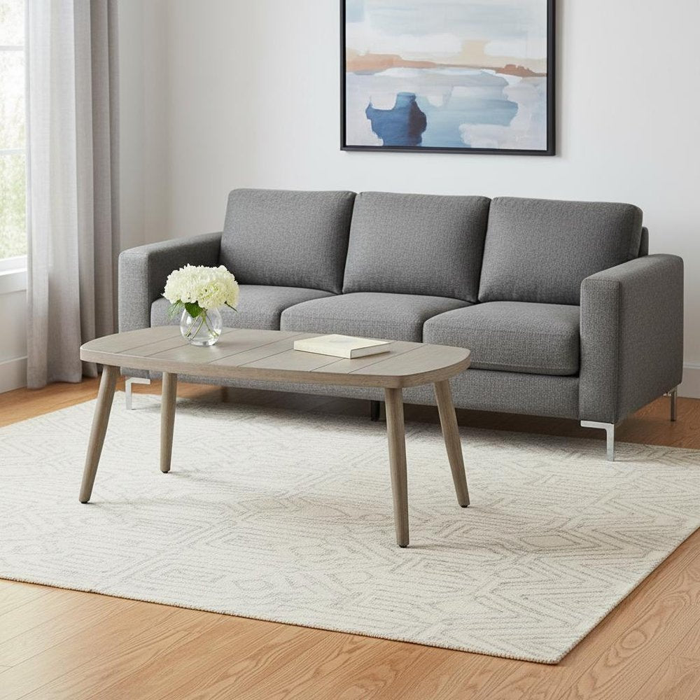 43" Brown Aluminum Outdoor Coffee Table  Warm Home View