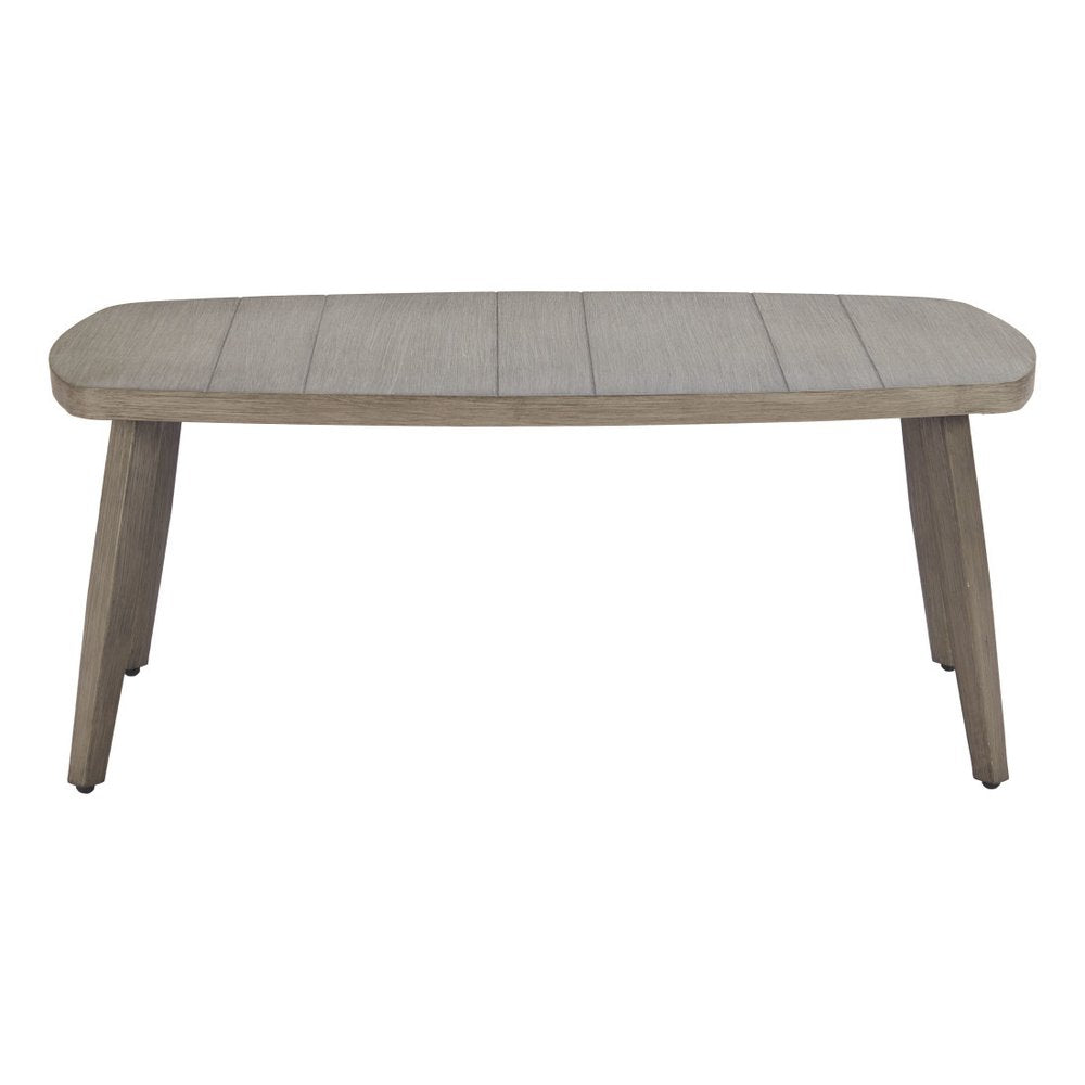 43" Brown Aluminum Outdoor Coffee Table  Warm Home View