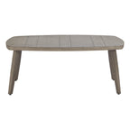 43" Brown Aluminum Outdoor Coffee Table  Warm Home View