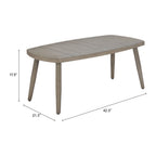 43" Brown Aluminum Outdoor Coffee Table  Warm Home View