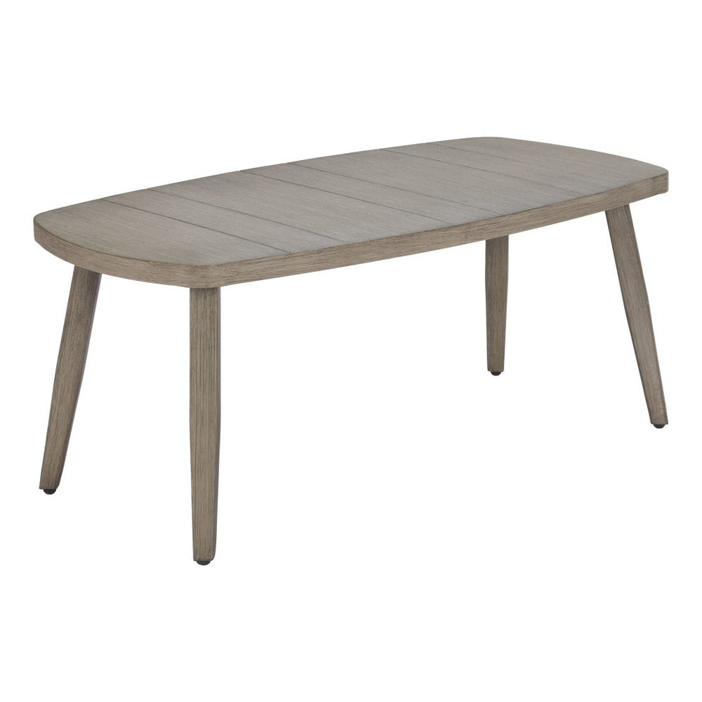 43" Brown Aluminum Outdoor Coffee Table  Warm Home View