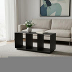 36" Charcoal Aluminum Outdoor Coffee Table  Warm Home View