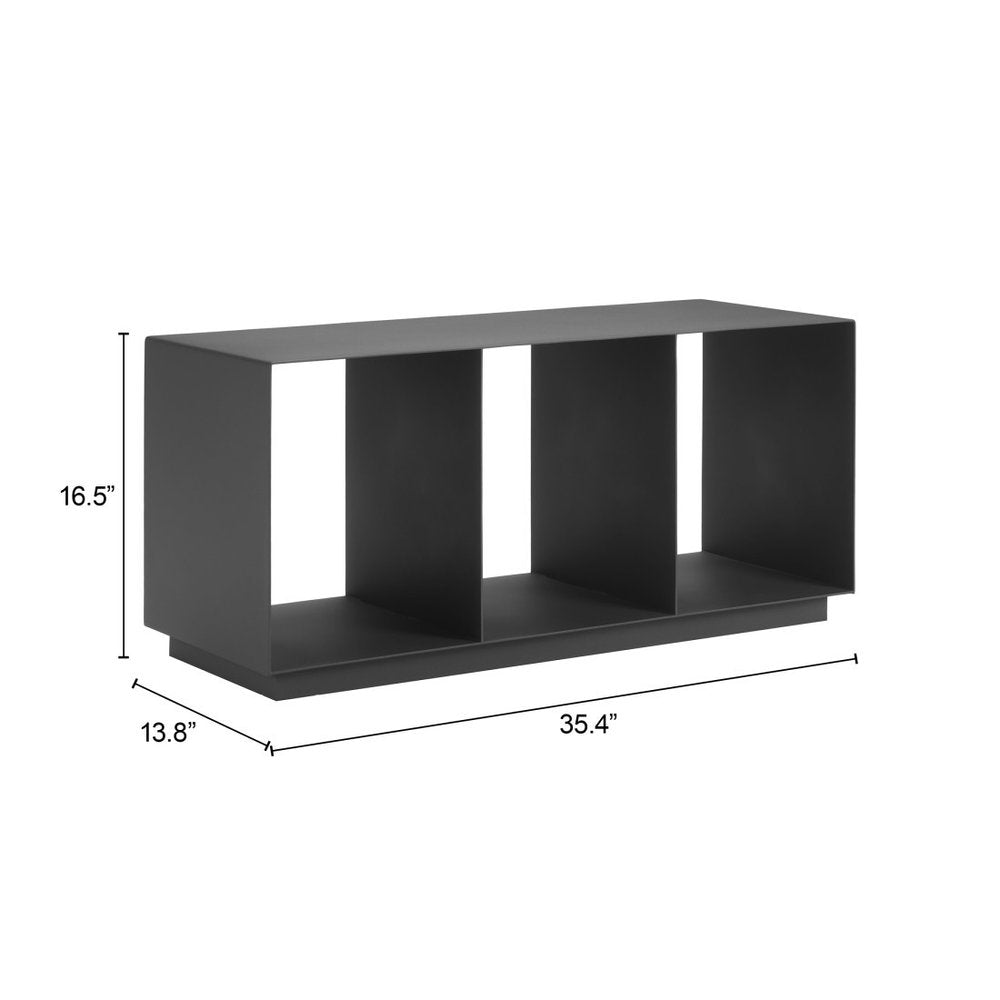 36" Charcoal Aluminum Outdoor Coffee Table  Warm Home View